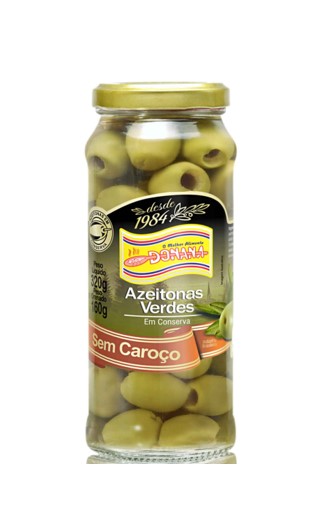 Azeitona Verde s/Caroço 160g vidro
