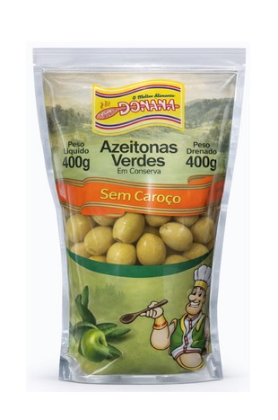 Azeitona Verde s/Caroço 400g pouche