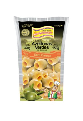 Azeitona Verde s/Caroço 150g pouche